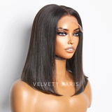 Perruque Bob Lisse 5X5, cheveux lisses et naturels avec fermeture pour un style élégant
