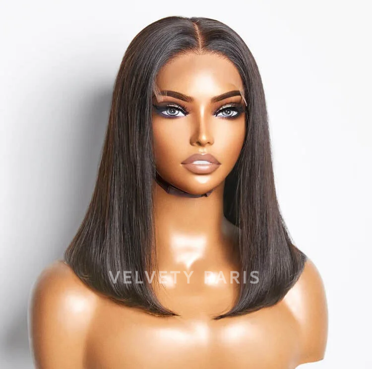 Perruque Bob Lisse 5X5 Closure, perruque tendance avec fermeture pour un look impeccable
