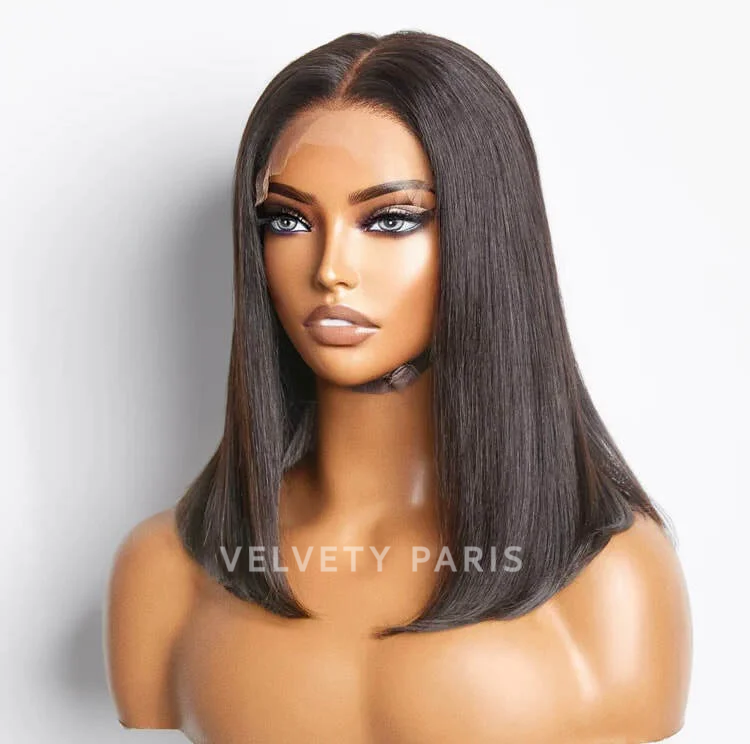 Perruque Bob Lisse 5X5, perruque élégante et chic avec fermeture 5x5, parfaite pour un look raffiné