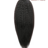 Ponytail 170g en cheveux brésiliens kinky straight, idéal pour un look naturel et texturé.