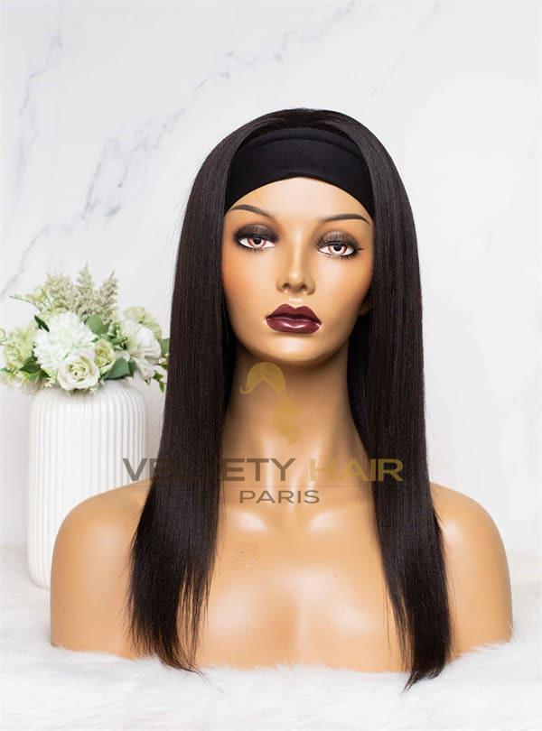 Perruque Bandeau headband wig Lisse Raide mi-longue - VELVETY PARIS