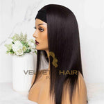 Perruque Bandeau headband wig Lisse Raide mi-longue - VELVETY PARIS