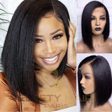 Perruque Lace Wig Bob Kinky Straight - VELVETY PARIS