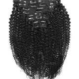 Extensions à Clip Cheveux Brésiliens Afro Kinky Curly à 10 bandes - 220g