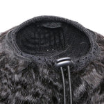 Ponytail 170g en cheveux brésiliens kinky straight, idéal pour un look naturel et texturé.