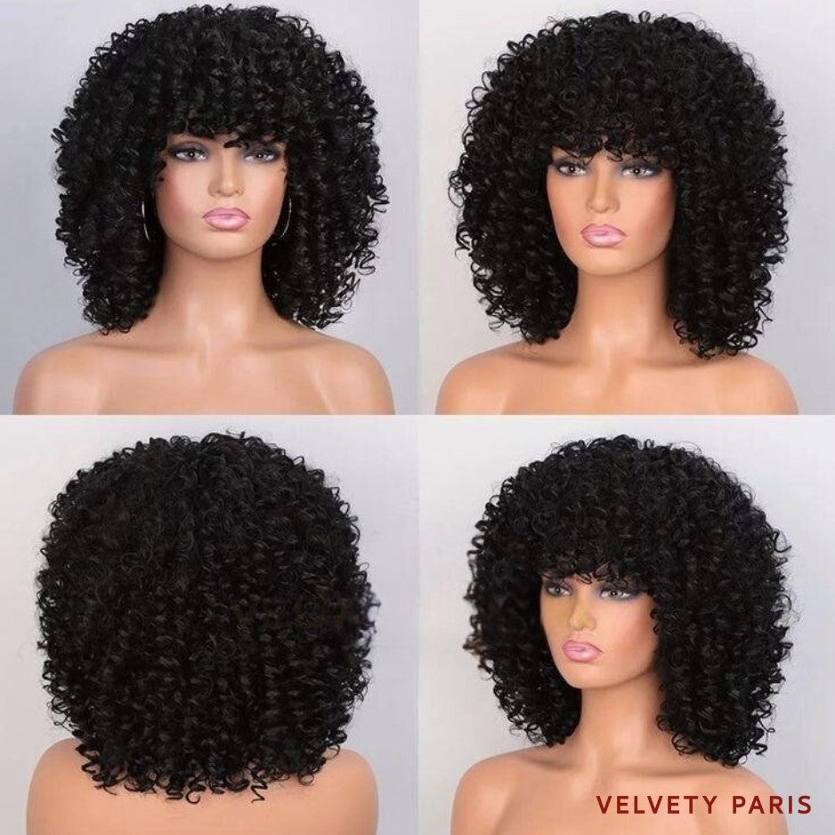 Perruque Lace Frange Curly Bianka - VELVETY PARIS