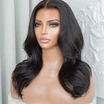 Perruque Vera en cheveux bruts 100% naturels avec tulle invisible.