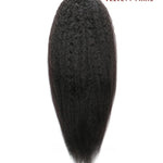 Ponytail 170g en cheveux brésiliens kinky straight, idéal pour un look naturel et texturé.