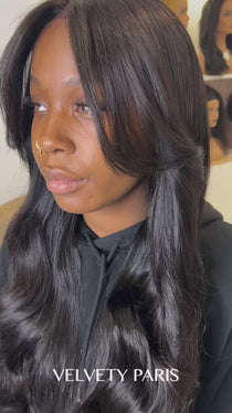 Pose de tissage avec closure, look naturel et élégant