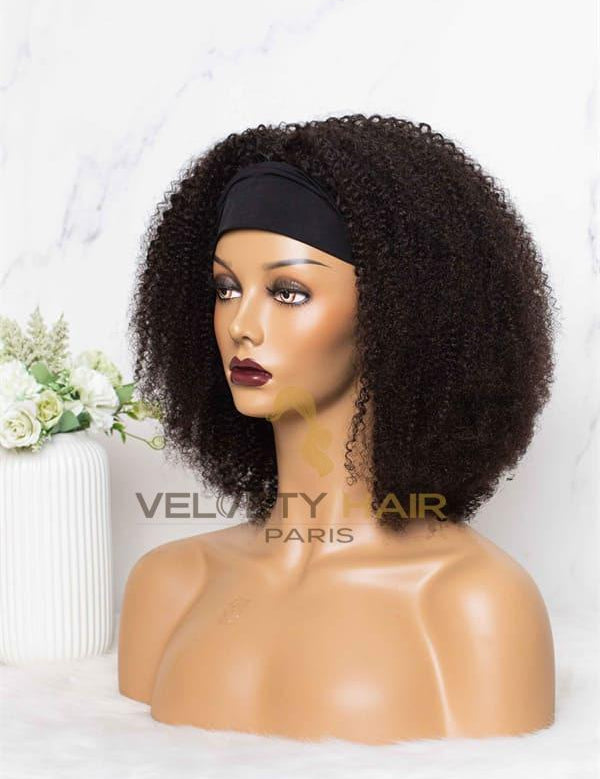 Perruque bandeau headband wig curly courte - VELVETY PARIS
