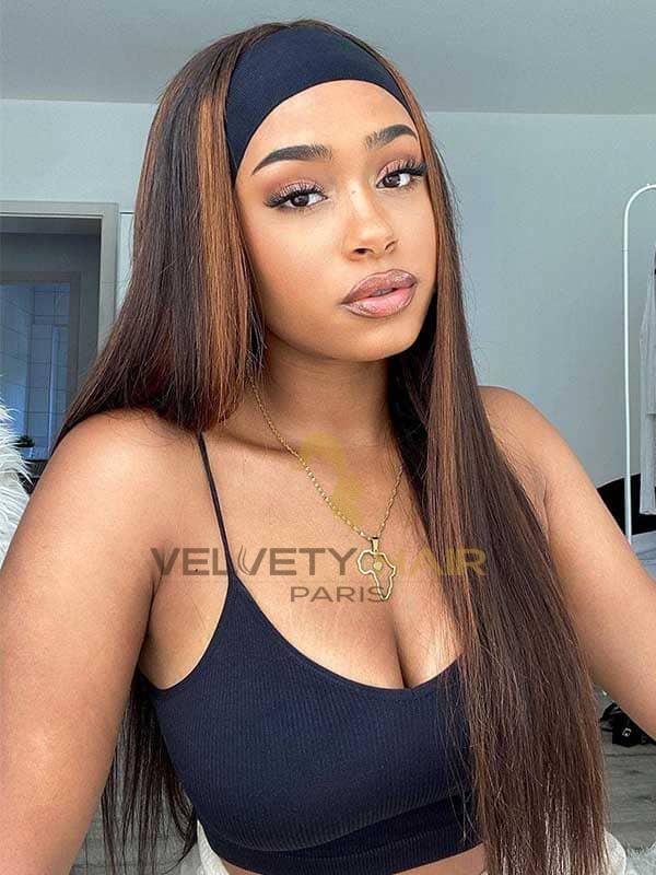 Perruque Bandeau headband wig Lisse Raide Natasha - VELVETY PARIS