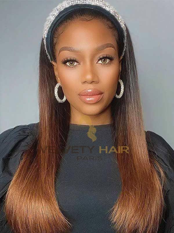 Perruque Bandeau headband wig Lisse Raide Nawel - VELVETY PARIS
