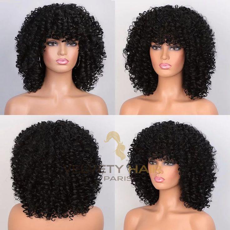 Perruque Lace Frange Curly Bianka - VELVETY PARIS