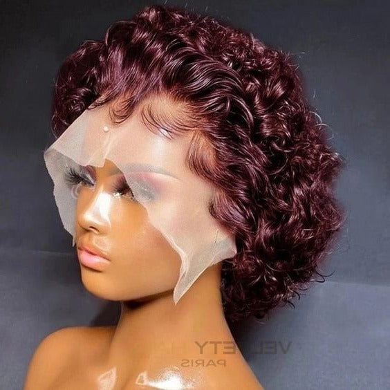 Perruque Lace Frontal Wig Pixi Bordeau