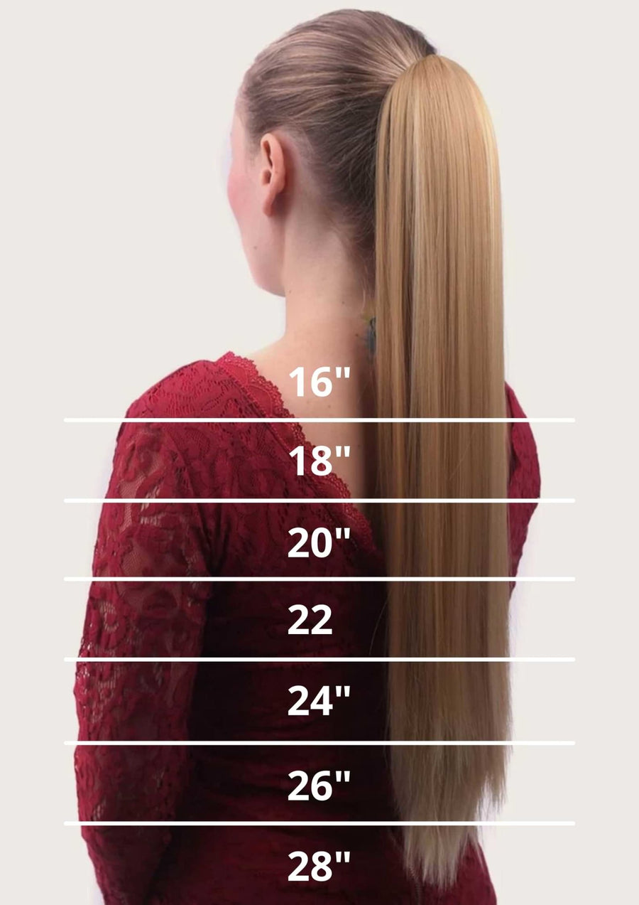 Ponytail - Queue de Cheval -Lisse - Mocha avec highlights - VELVETY PARIS