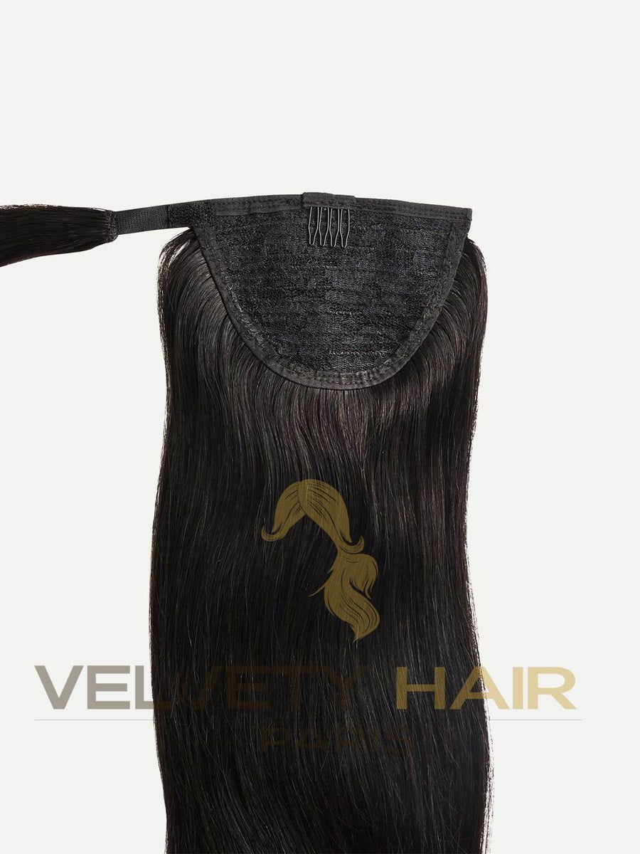 Ponytail - Queue de Cheval -Lisse - Noir - VELVETY PARIS