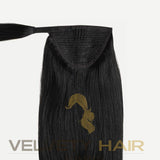 Ponytail - Queue de Cheval -Lisse - Noir de Jais - VELVETY PARIS