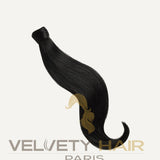 Ponytail - Queue de Cheval -Lisse - Noir de Jais - VELVETY PARIS